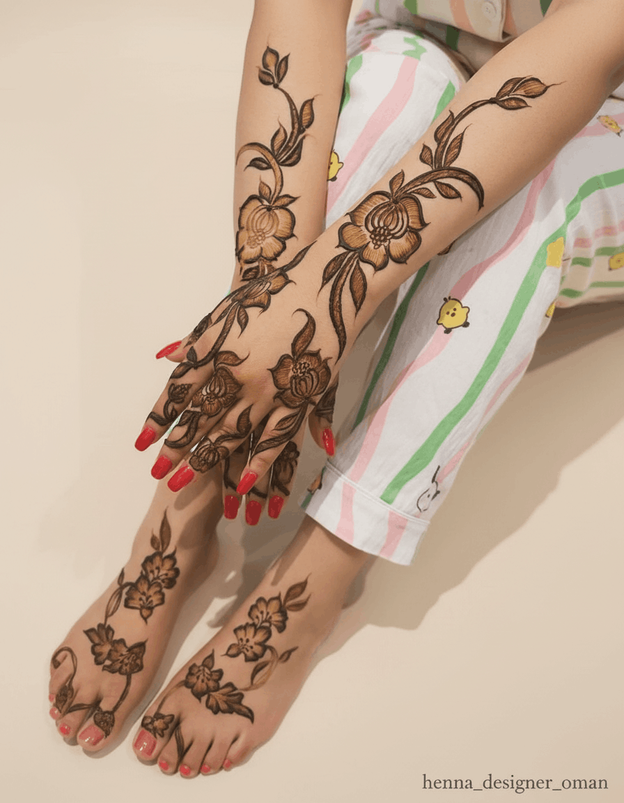 Natural organic henna art