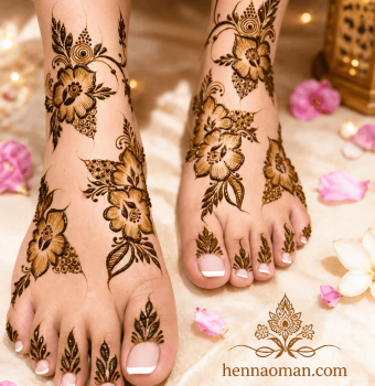 Individual henna design in Muscat, Oman - custom Omani mehndi on hand